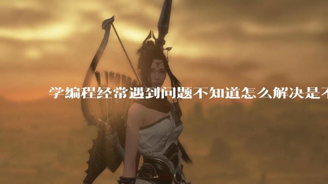 学编程经常遇到问题不知道怎么解决是不是不适合学？
